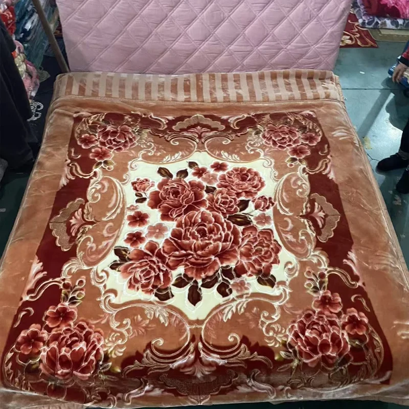 1-Piece-Thickened-Raschel-Blanket-8-Kg-Heavy-Duty-Bedding-Blanket-Warm-Super-Soft-Knitted-Raschel-Blanket