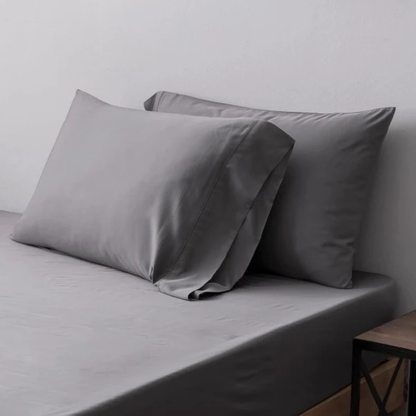 100-Bamboo-Sateen-Bed-Linen-Soft-Woven-Solid-Pattern-Fitted-Bed-Sheet-Pillowcase-for-Home-Use