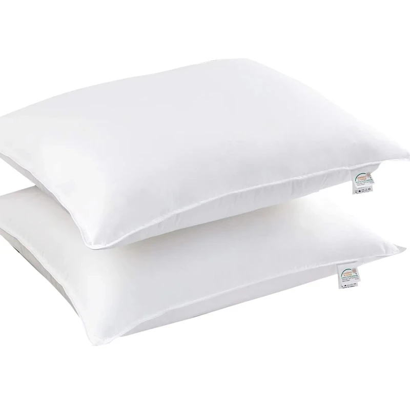 100-Breathable-Hypoallergenic-Cotton-Pillow-White-Bed-Pillows-2-Pack-Fluffy-Pillows-for-Side-and-Back-Sleepers
