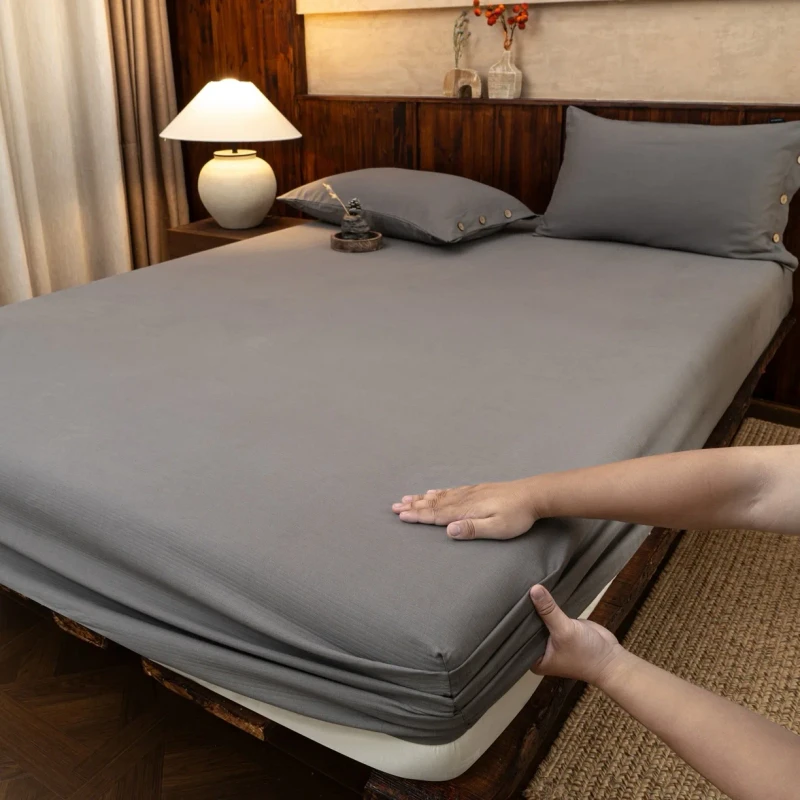 100-Cotton-300-Thread-Count-Breathable-Satin-Fitted-Sheet-Deep-Pocket-48-50cm-Thick-1inch-Elastic-4-Corners-Oeko-tex-Certified