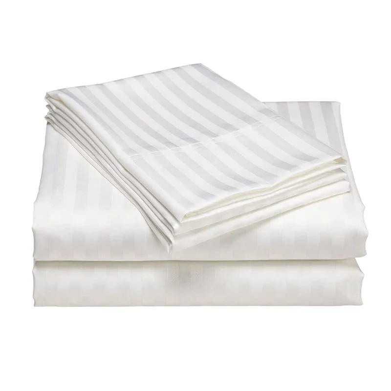 100-Cotton-300TC-Color-Hotel-Stripe-Hotel-Cotton-Bed-Sheet-6-Piece-Flat-Sheet-for-Hotel-and-Spa-Used