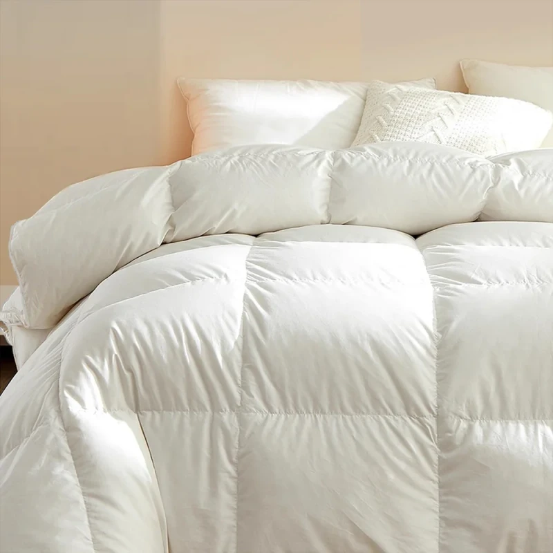 100-Cotton-Cover-Down-Comforter-Hotel-Luxury-Comforter-All-Season-Medium-Warmth-Duvet-Insert-Hypoallergenic-Bedding-Comforter