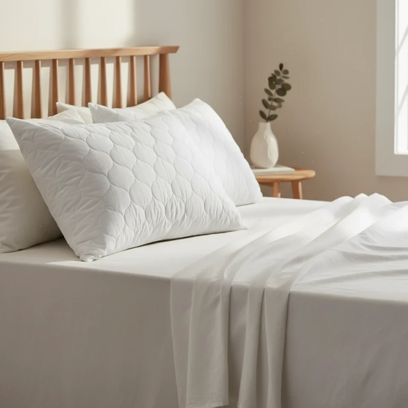 100-Cotton-Cover-Modern-Quilted-Bed-Pillows-Fluffy-Scalloped-Stitch-Design-OEKO-TEX-Certified-Eco-Friendly-for-All-Season-Sleep