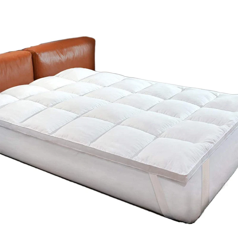 100-Cotton-Fabric-Soft-Plush-Down-Alternative-Microfiber-Filling-Quilted-Hotel-Mattress-Topper-With-Elastic