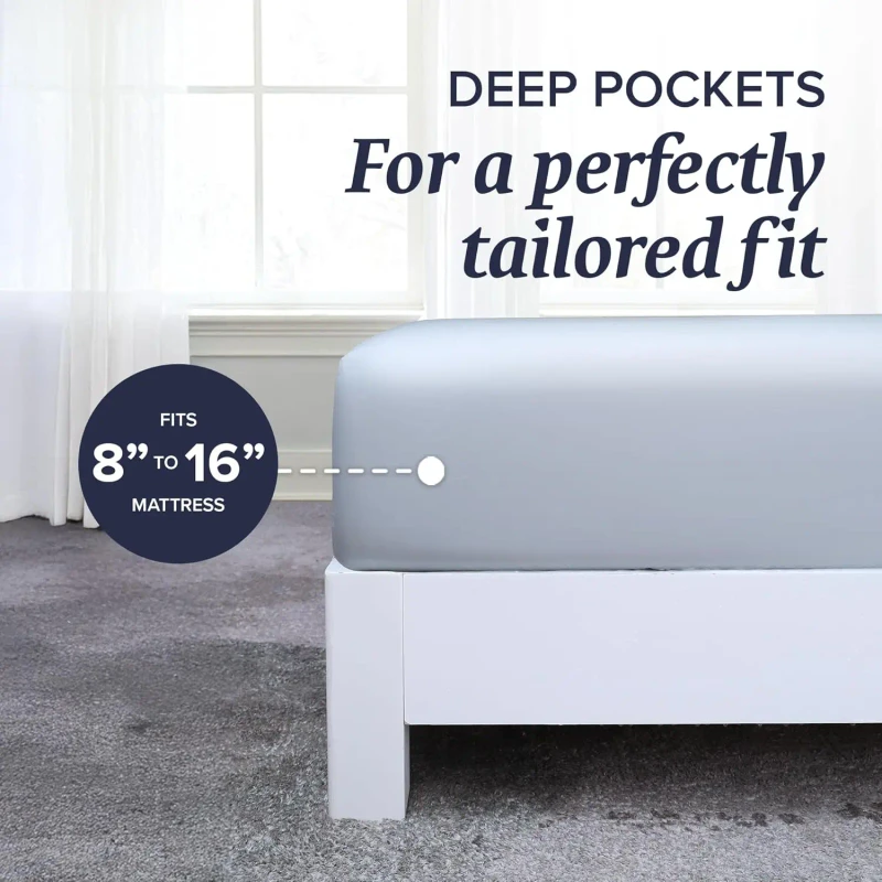 100-Cotton-Fitted-Sheet-with-Elastic-Bands-Simple-Flat-Sheet-Style-Bedding-Set-for-Hotel-or-Home