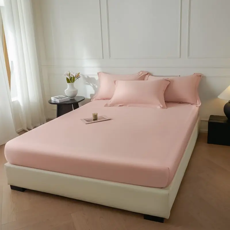 100-Cotton-Fitted-Sheet-with-Elastic-Bands-Simple-Flat-Sheet-Style-Bedding-Set-for-Hotel-or-Travel