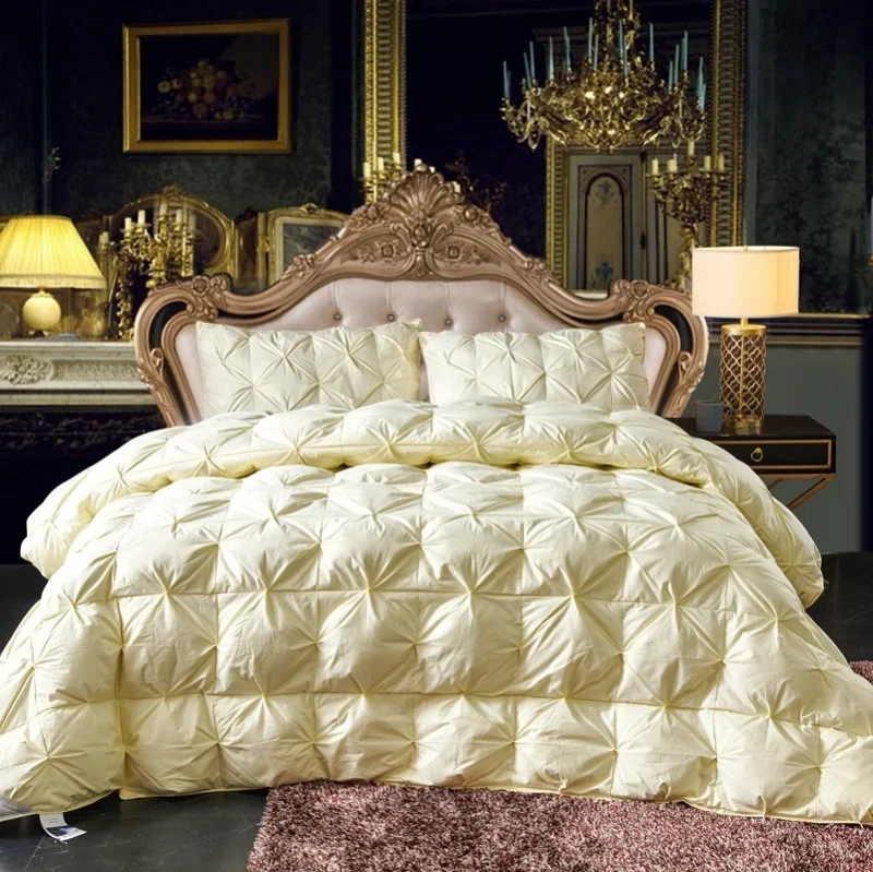 100-Cotton-Flower-Down-Comforter-Thickened-Warm-White-Goose-Down-Duvet-Bedding-for-Home