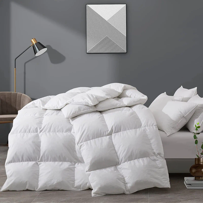 100-Cotton-Full-Queen-White-Goose-Feather-Comforter-Quilted-Manufacturing-Technology-All-Seasons-Duvets-Comforters