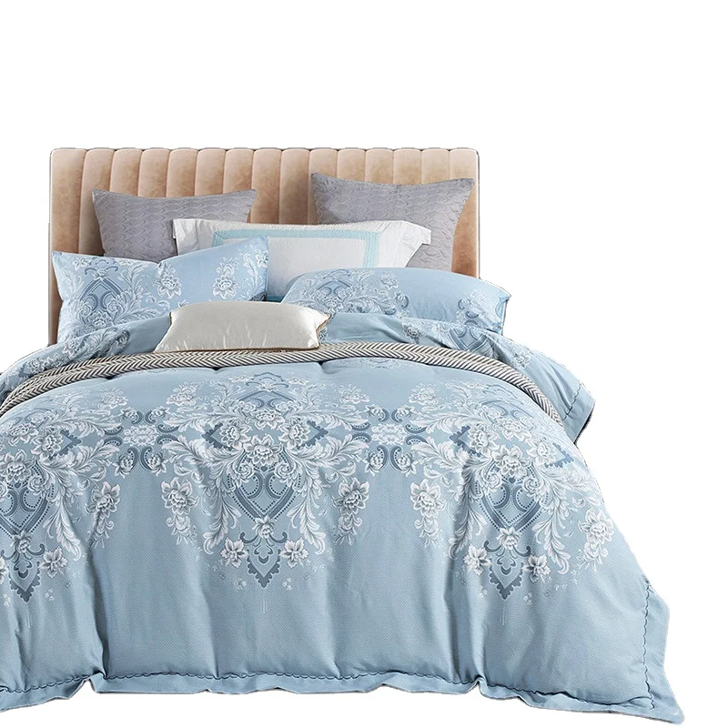 100-Cotton-High-Quality-4pcs-King-Size-Bed-Sheet-Bedding-Set-Comforter