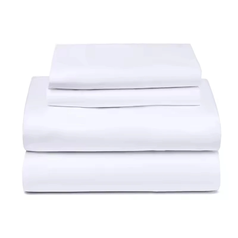 100-Cotton-Jersey-Knit-Bed-Sheets-Plain-Style-Fitted-Queen-King-Elastic-Band-for-Home-Hotels-Hospitals