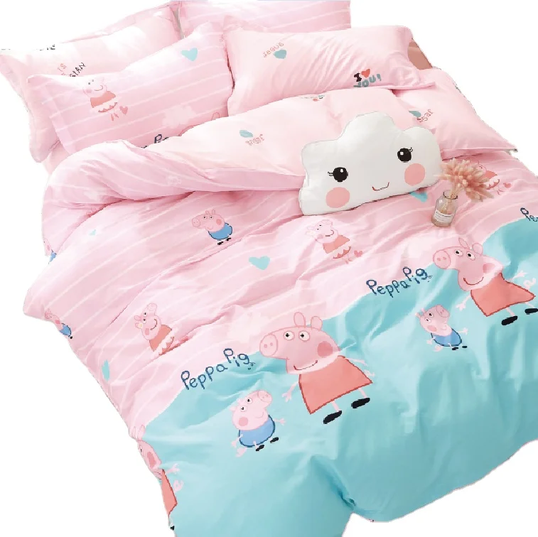100-Cotton-Kids-Bedding-Sets-Lovely-Cartoon-Duvet-Cover-Bed-Sheet-Printed-Pattern-Woven-Disposable-High-Quality