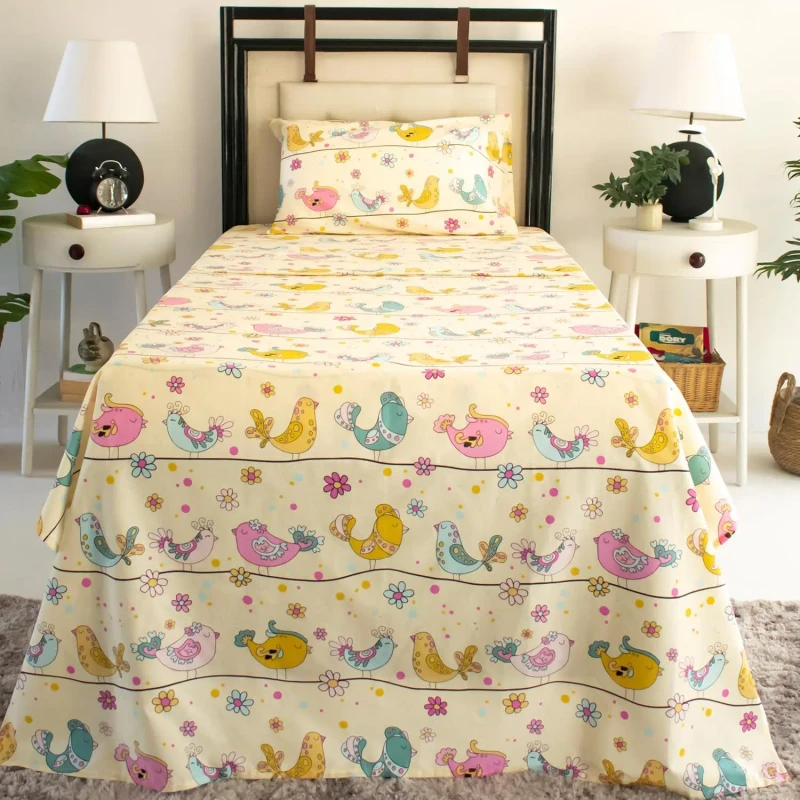 100-Cotton-Modern-Kids-Bed-Sheet-Set-for-Boys-Girls-Animal-Print-Eco-Friendly-Breathable-3-Piece-All-Season-Customizable