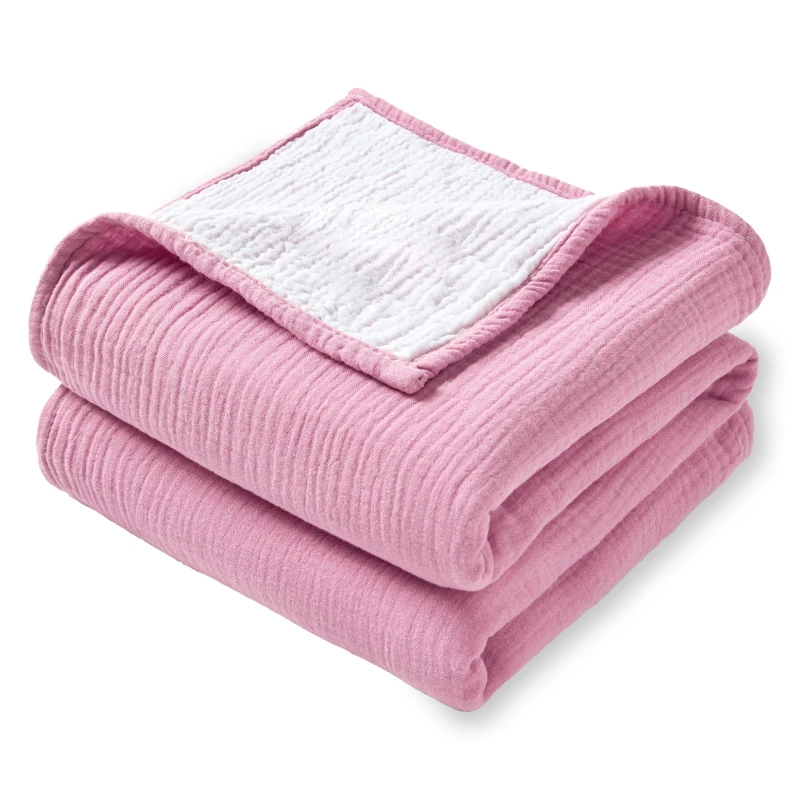 100-Cotton-Muslin-Soft-4-Layer-Swaddle-Blanket-Knitted-37x37-Newborn-Boys-Girls-Crib-Bedding