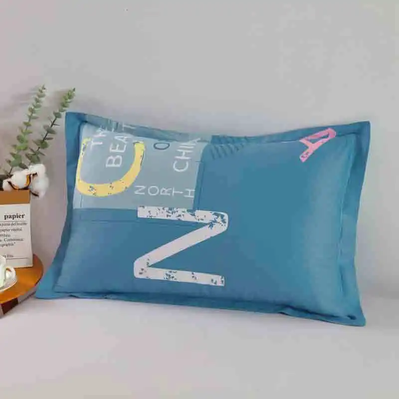 100-Cotton-Pillowcase-Set-of-2-Solid-Color-Simple-style-Standard-Pillow-Cover-48x74cm-for-Home