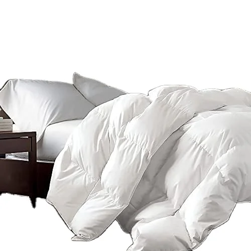 100-Cotton-Queen-Size-Duvet-48-Oz-Fill-Weight-Baffle-Box-Design-White-Solid-Goose-Feather-Duck-Feather-Quilt-for-Home