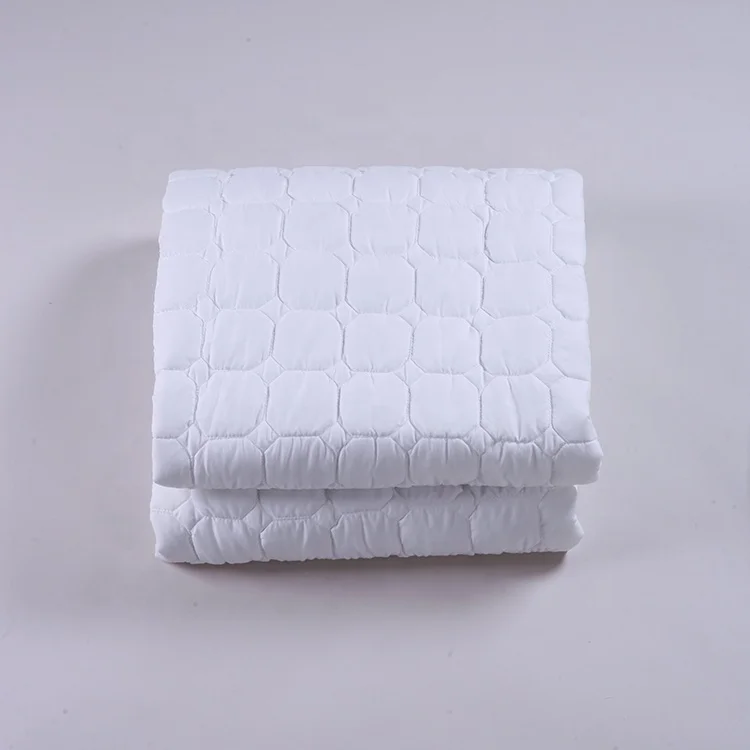 100-Cotton-Quilted-Mattress-Pad-Proof-Protector-Waterproof-Mattress-Cover-Plain-White