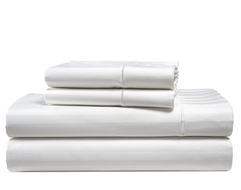 100-Cotton-Satin-Bed-Sheets-Long-Staple-Deep-Pocket-Christmas-Stripe-600-Thread-Count-Disposable-4-Pc-3-Pcs-Sets-for-Hotels