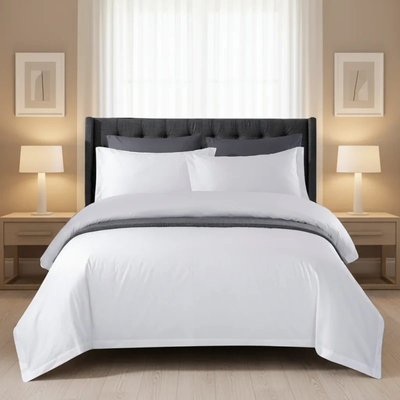 100-Cotton-Satin-Hotel-Flat-Fitted-Sheet-Set-for-Airbnb-Hotel-and-Home