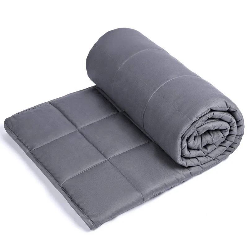 100-Cotton-Weighted-Blanket-Adult-15-Lbs-48x72-Bed-Couch-Heavy-Blanket-Twin-Full-Size-Blue