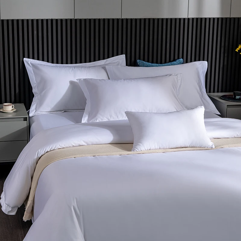 100-Cotton-White-Hotel-4-Piece-Bedding-Set-Hypoallergenic-Easy-Care-for-Hospitality-Guesthouse