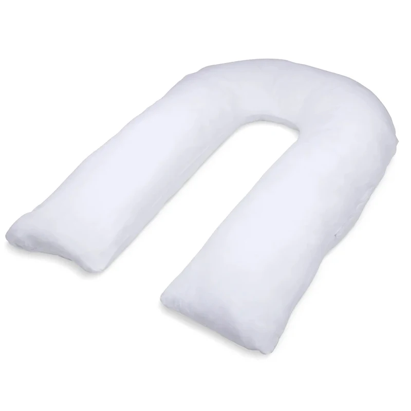 100-Cotton-White-U-Shape-Maternity-Pregnant-Pillow-with-Body-Support