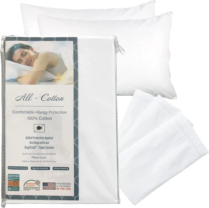 100-Cotton-Zippered-Pillow-Protector-and-Hypoallergenic-Bed-Pillow-Cover-and-Pillow-Case-From-Nan-Tong