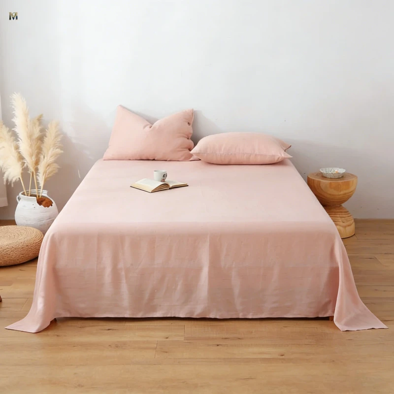 100-Linen-Three-piece-Set-Bedding-Natural-Linen-Flat-Sheet-Sustainable-and-Gentle-Breathable-Fitted-Sheet