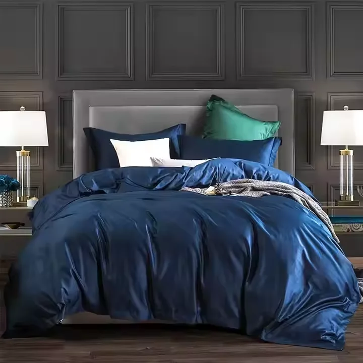 100-Mulberry-Silk-Bedding-Set-Custom-Size-for-Home-Hotel-4-Piece-Set-with-Duvet-Cover-Pillowcases-and-High-Thread