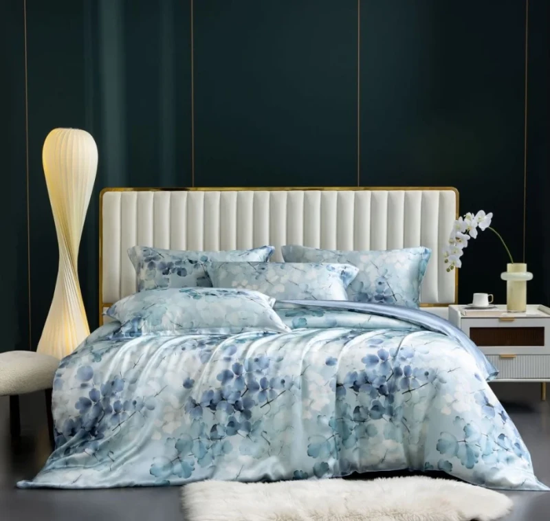 100-Mulberry-Silk-Duvet-Cover-Bed-Sheet-Pillowcases-Four-Piece-Set-Eco-Friendly-Stitching-500TC-Soft-Skin-Friendly-Light-Luxury
