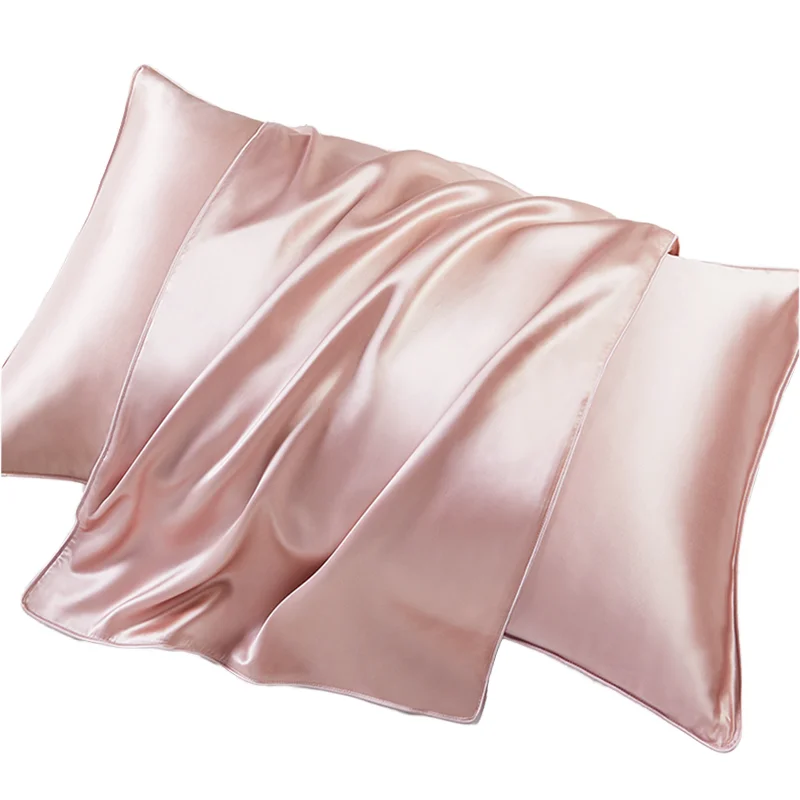 100-Mulberry-Silk-Satin-Pillowcase-Soft-Breathable-22-Momme-Fabric-51-76cm-Zipper-Silk-Pillow-Cover-for-Home-Sleep