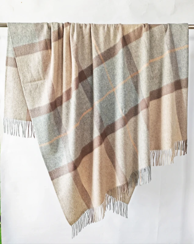 100-New-Zealand-Wool-Blanket-Throw-for-Home-and-Outdoors-Virgin-Wool-with-Fringes-Woven-Technique-55-x79