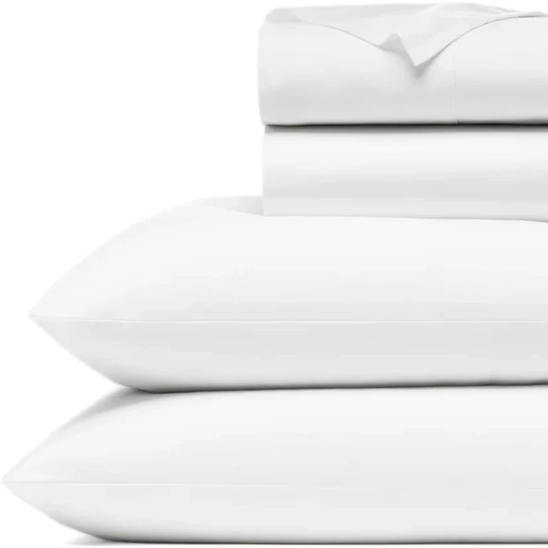 100-Organic-Cotton-Soft-and-Breathable-Flat-Sheet-Set-Fitted-Sheet-with-18-24-Inch-Deep-Pocket