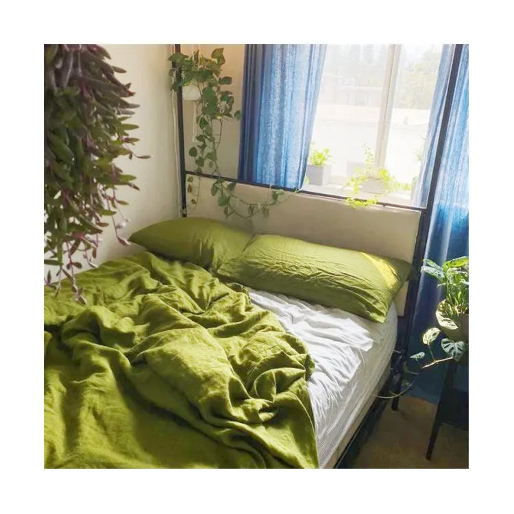 100-Organic-Hemp-Bedding-Sets-Green-Color-Fitted-Flat-Sheet-Sets-Duvet-Cover-Quilt-Set-with-Pillow-case