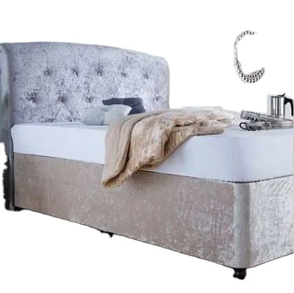 100-Plush-Polyester-Bed-Skirt-Single-Size-Crushed-Velvet-Bedspread-Bed-Valance-with-Elastic
