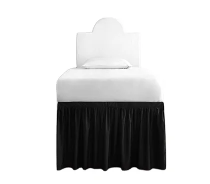 100-Plush-Polyester-Microfiber-Solid-Color-Dorm-Bed-Skirt-Ruffled-Bed-Skirt