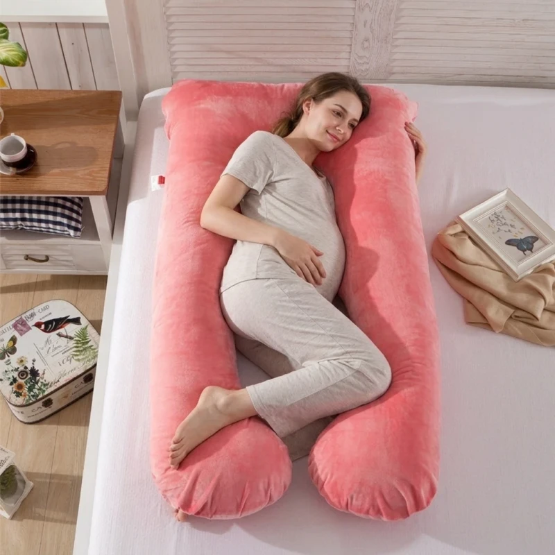100-Polyester-Anti-Bacteria-U-Shape-Full-Body-Pillow-and-Maternity-Support-Pillow-for-Sleeping-and-Nursing