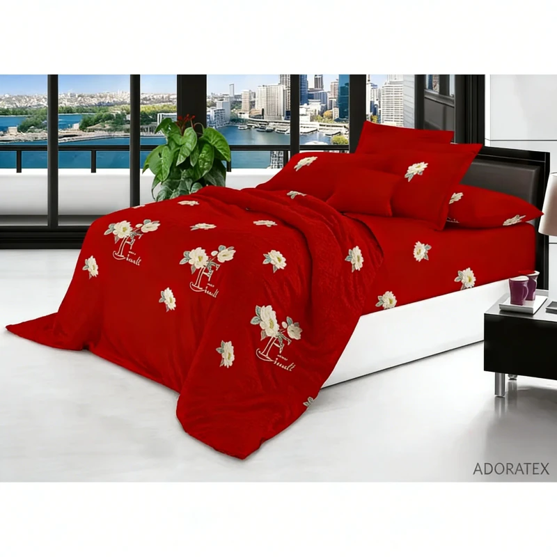 100-Polyester-Bedding-Set-Three-Piece-One-Bed-Sheet-Two-Pillow-Cases-Set-Durable-Fabric-Daily-Use-Bedding-Set