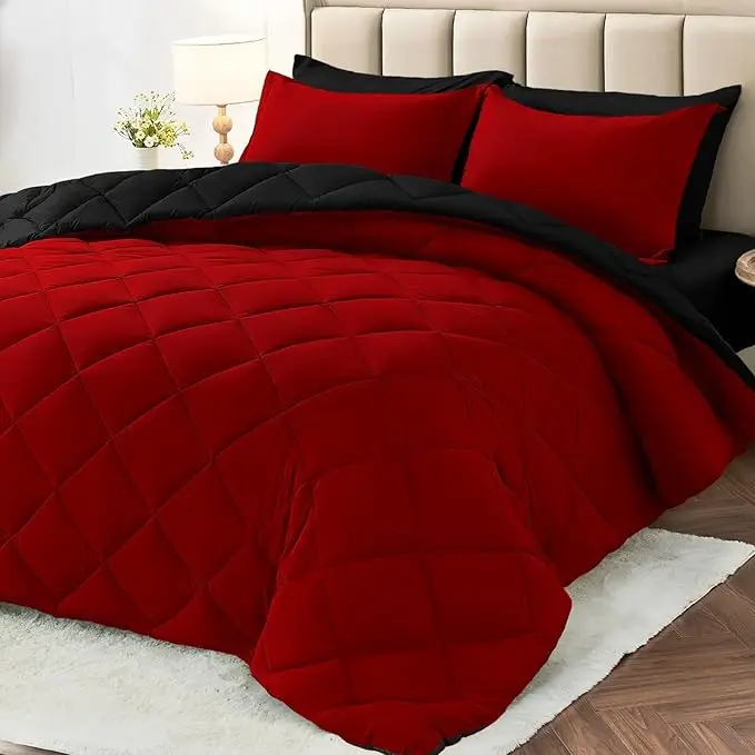 100-Polyester-Double-Sided-Brushed-Quilt-Bedding-Sets-with-Pillowcases-for-Weddings