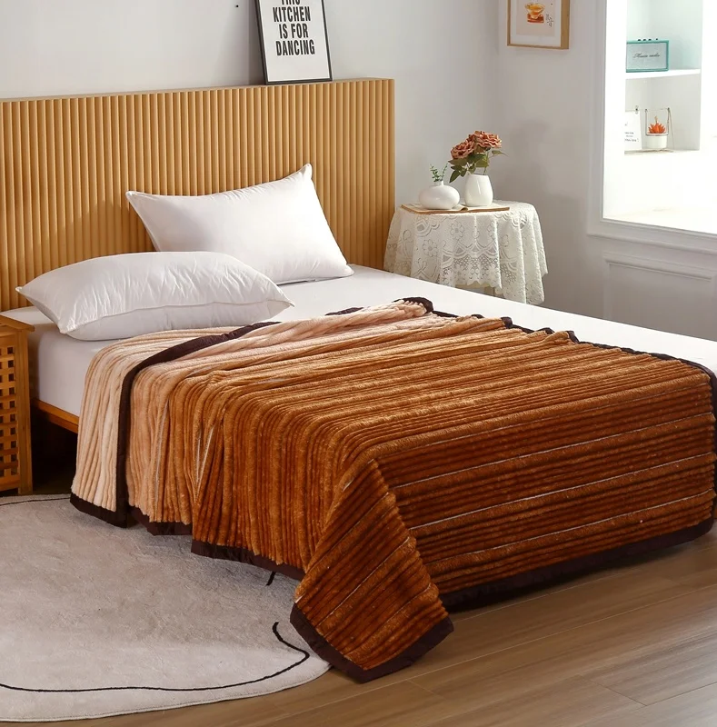 100-Polyester-Flannel-Chunky-Winter-Raschel-Blanket-Bed-Cover-Warm-Soft-European-Christmas