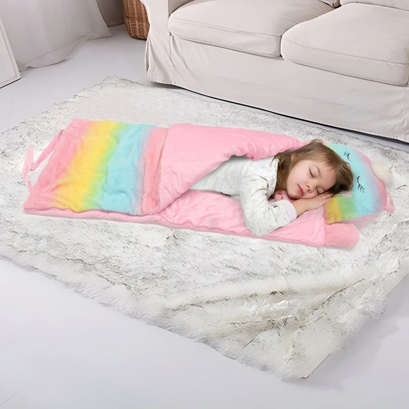 100-Polyester-Kids-Winter-Bedding-Comfortable-Animal-Design-Pillowcase-Plus-Size-Sleeping-Bag-Zipper-Baby-Sleeping-Bags