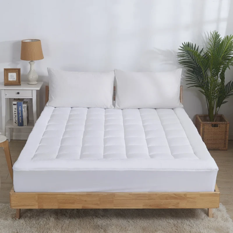 100-Polyester-Mattress-Topper-Machine-Washable-Quilted-Bed-Mattress-Topper-Soft-Twin-Mattress-Topper