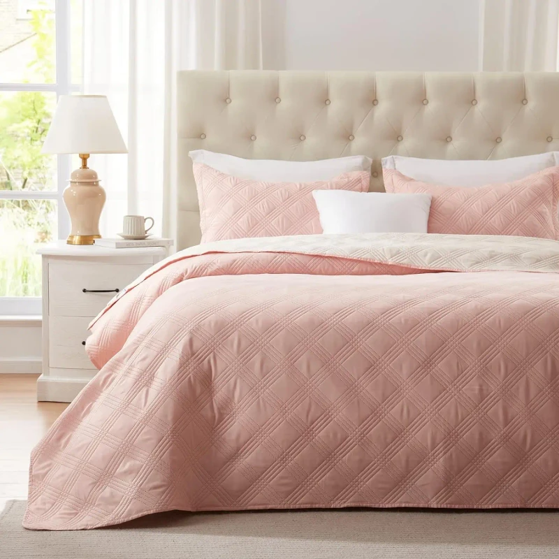 100-Polyester-Queen-Size-Comfortable-Diamond-Embroidered-Bedspread-Sets-Quilt-for-Bedroom