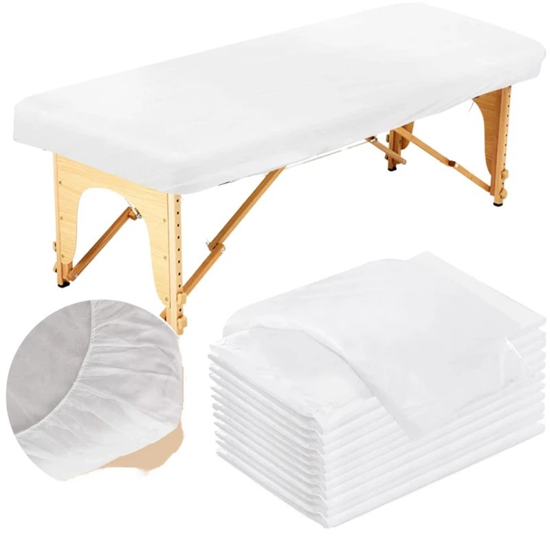 100-Polyester-Skin-Friendly-Fitted-Massage-Table-Sheet-White-SPA-Treatment-Bed-Cover-Multi-Color-Printed-Hole-Flat-Sheet