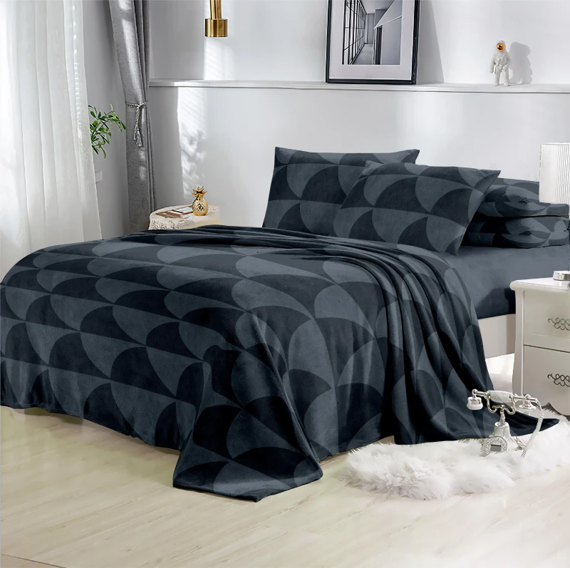 100-Polyester-Super-Soft-Silky-Geometric-Print-Blanket-Custom-Flannel-for-Office-Home-Bed-High-Quality-Bed-Blankets