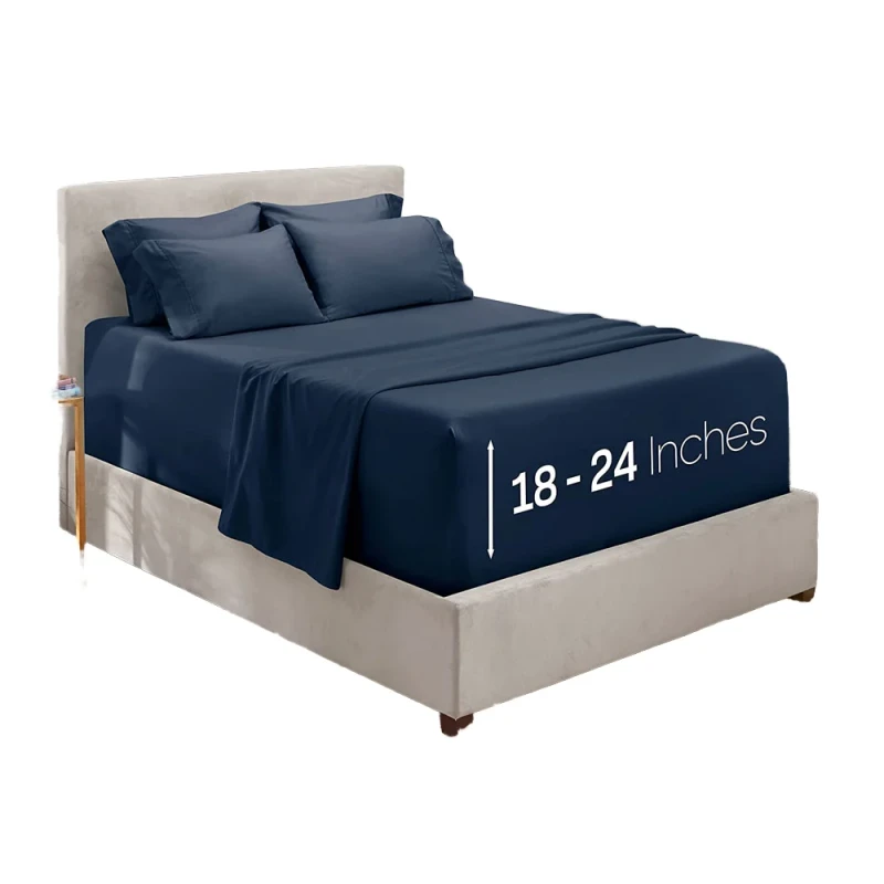 100-Polyester-Woven-Microfiber-200TC-Breathable-Bed-Sheet-Set-Fitted-Sheet-Elastic-Bands-American-Style-Flat-Sheet-Set