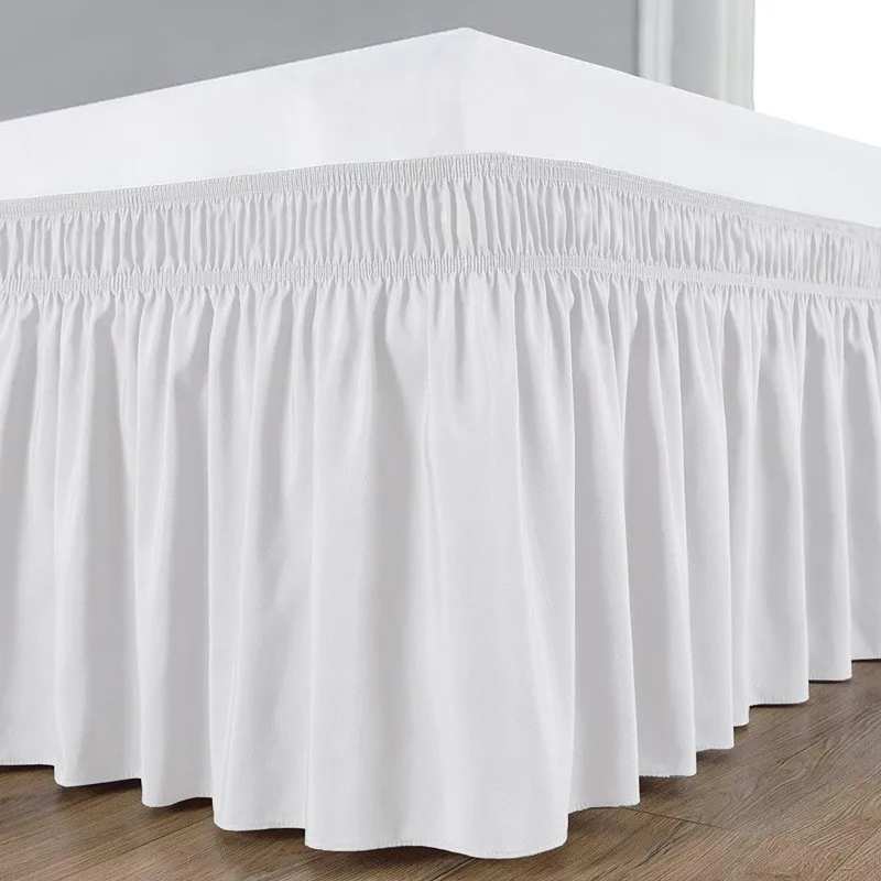 100-Polyester-Wrap-Around-Solid-Bed-Skirt-Dust-Ruffled-with-Elastic-Microfiber-Bedding-Skirt-for-Home-and-Hotel