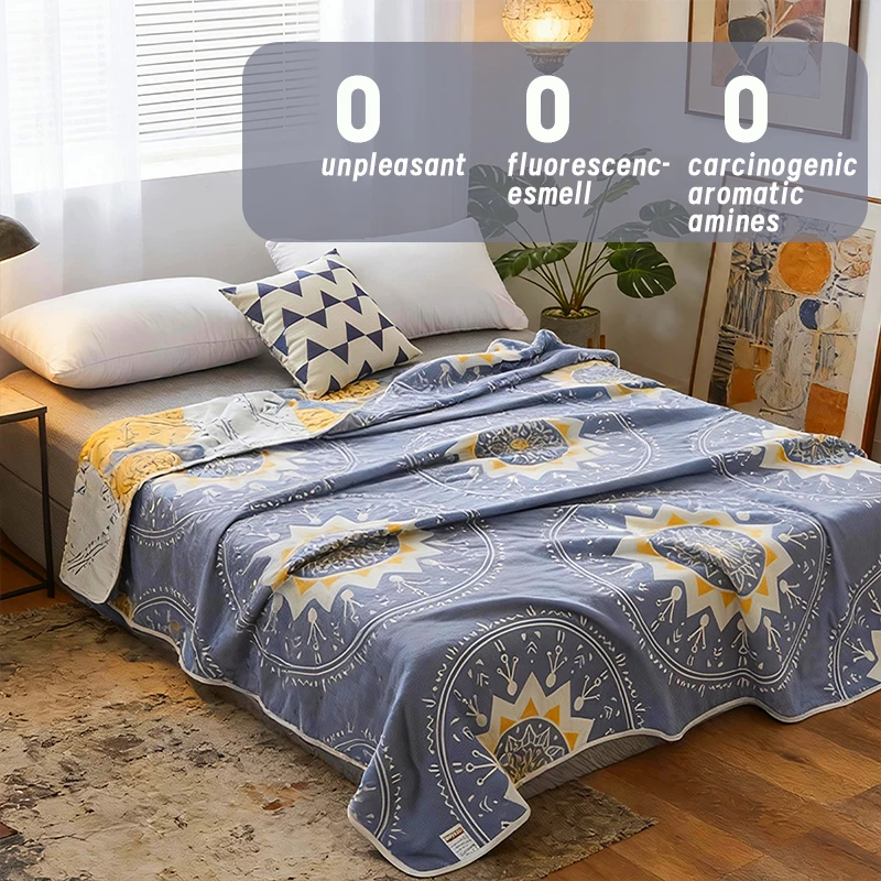 100-Pure-Cotton-Cover-Blanket-6-Layer-Throw-Blanket-Double-Sided-Breathable-Geometric-Striped-Soft-Sofa-Bed-All-Season-Gift