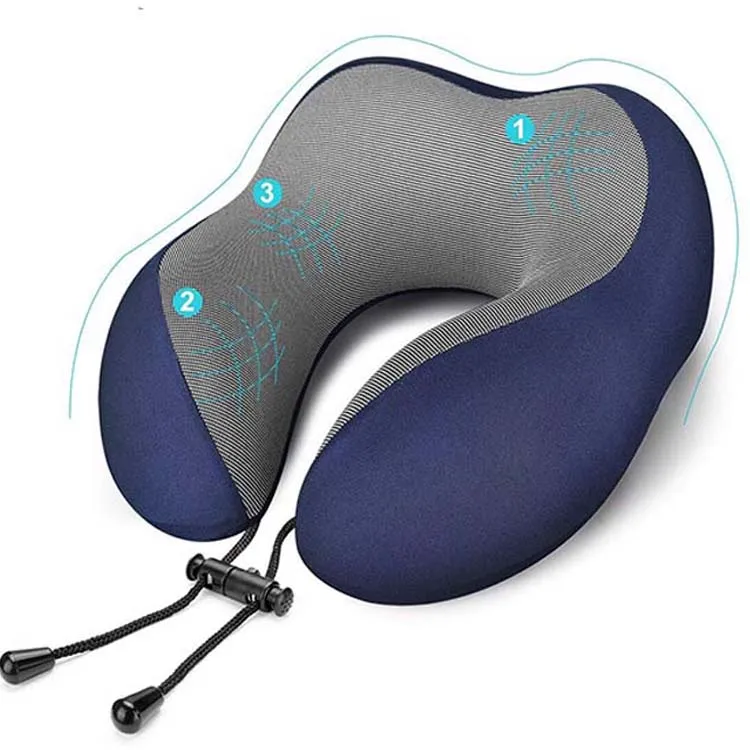 100-Pure-Memory-Foam-U-Shaped-Neck-Travel-Pillow-Comfortable-for-Long-Journeys