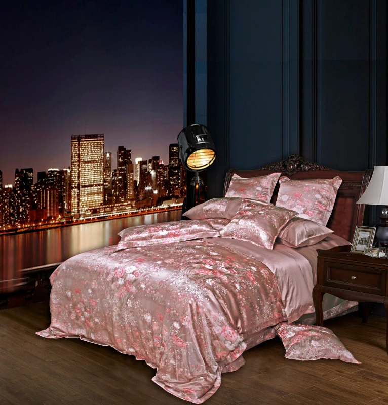 100-Silk-4Pcs-Soft-Bedding-Set-Four-Pieces-in-a-Set-Pure-Silk-Bedding-Set-Customised
