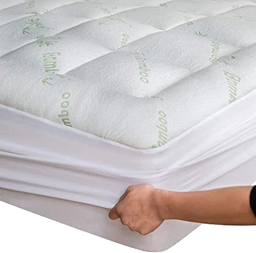 100-Waterproof-Cooling-Natural-Bamboo-Mattress-Protector-Cover-Cool-Breathable-Super-Absorbent-Mattress-Cover